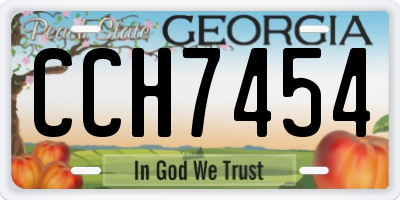 GA license plate CCH7454