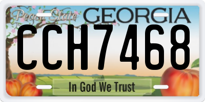 GA license plate CCH7468