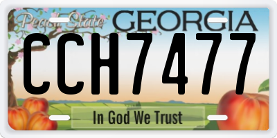 GA license plate CCH7477