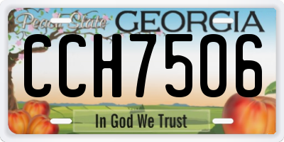 GA license plate CCH7506