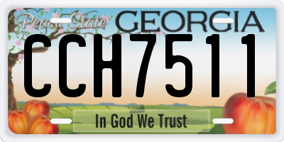 GA license plate CCH7511