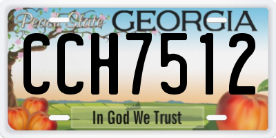 GA license plate CCH7512