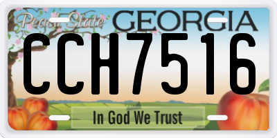 GA license plate CCH7516