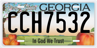 GA license plate CCH7532