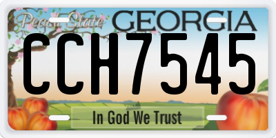 GA license plate CCH7545