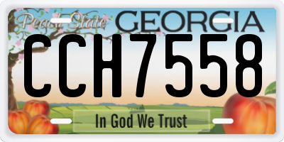 GA license plate CCH7558