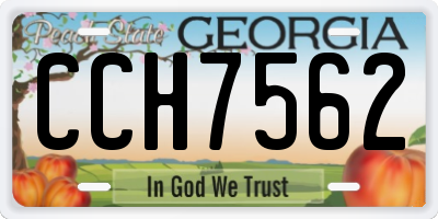 GA license plate CCH7562