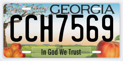 GA license plate CCH7569