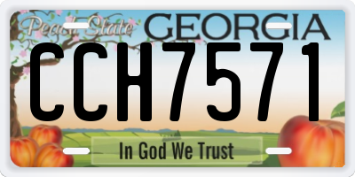 GA license plate CCH7571