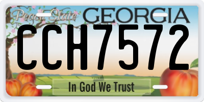GA license plate CCH7572