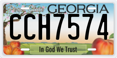GA license plate CCH7574