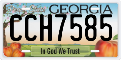 GA license plate CCH7585
