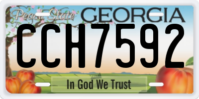 GA license plate CCH7592