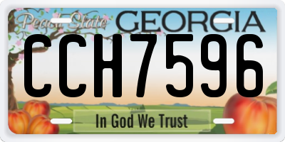 GA license plate CCH7596