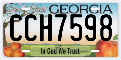 GA license plate CCH7598