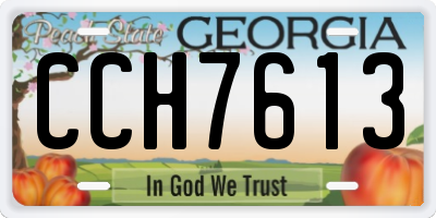 GA license plate CCH7613