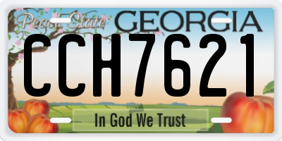 GA license plate CCH7621