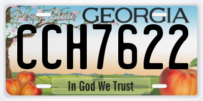 GA license plate CCH7622