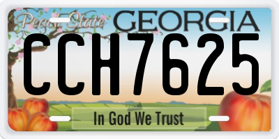 GA license plate CCH7625