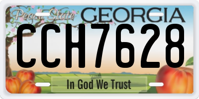 GA license plate CCH7628