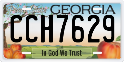 GA license plate CCH7629
