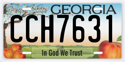 GA license plate CCH7631