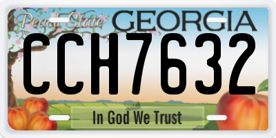 GA license plate CCH7632