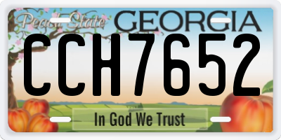 GA license plate CCH7652