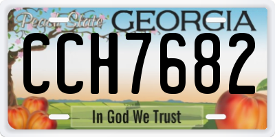 GA license plate CCH7682