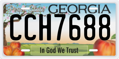 GA license plate CCH7688