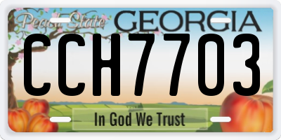 GA license plate CCH7703
