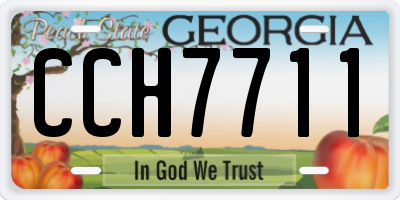 GA license plate CCH7711