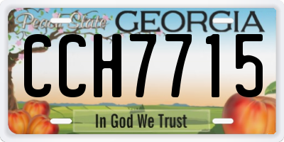 GA license plate CCH7715