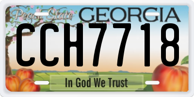 GA license plate CCH7718