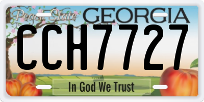GA license plate CCH7727
