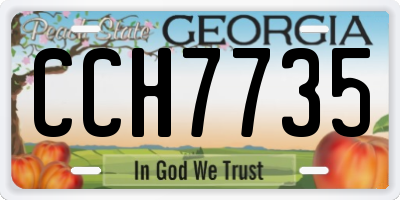 GA license plate CCH7735