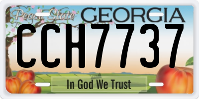 GA license plate CCH7737