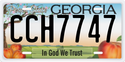 GA license plate CCH7747
