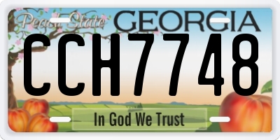 GA license plate CCH7748