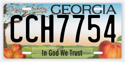 GA license plate CCH7754