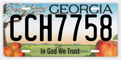 GA license plate CCH7758