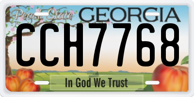 GA license plate CCH7768