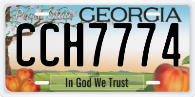 GA license plate CCH7774