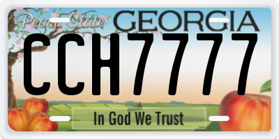 GA license plate CCH7777