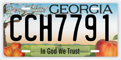GA license plate CCH7791