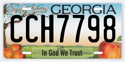 GA license plate CCH7798