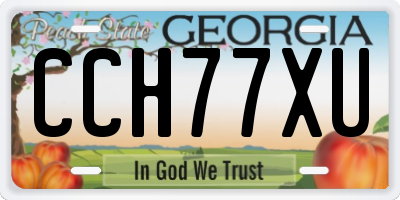 GA license plate CCH77XU