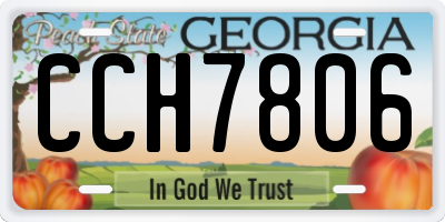 GA license plate CCH7806