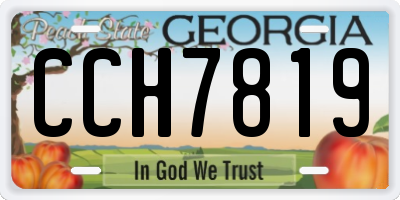 GA license plate CCH7819