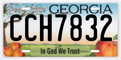 GA license plate CCH7832